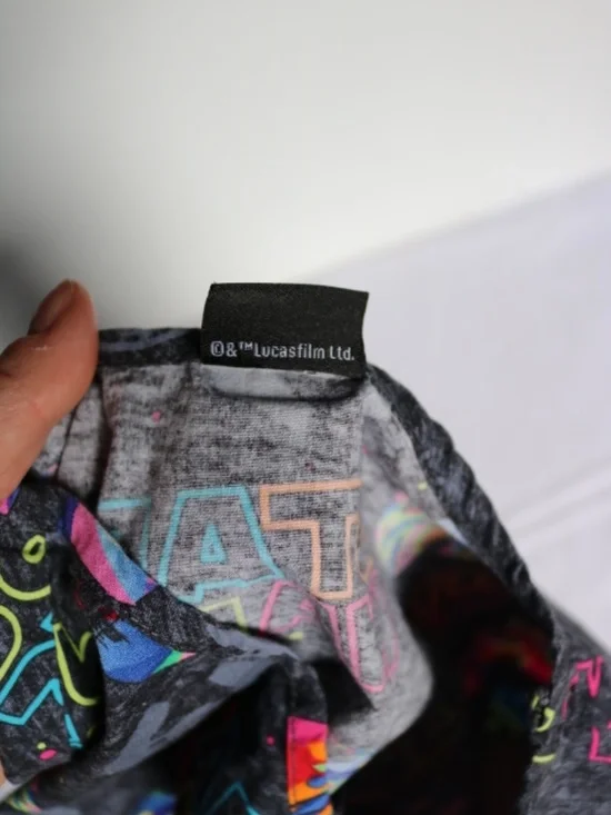 STAR WARS Nurse Scrub Shirt Darth Vader Boba Fett Women's Small Medical Grey - Picture 5 of 6